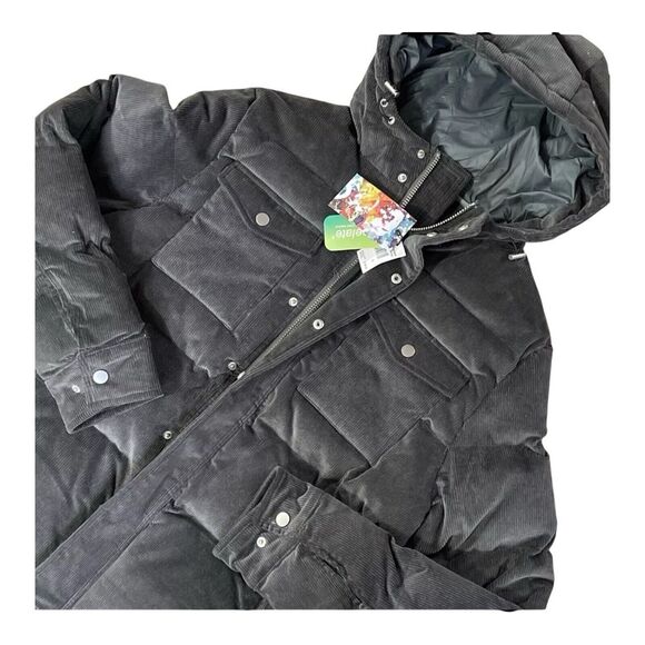Men's NWT Robert Graham Large Gray Stormy Hooded Coat Zipped‎ Pockets Warm - Picture 1 of 12